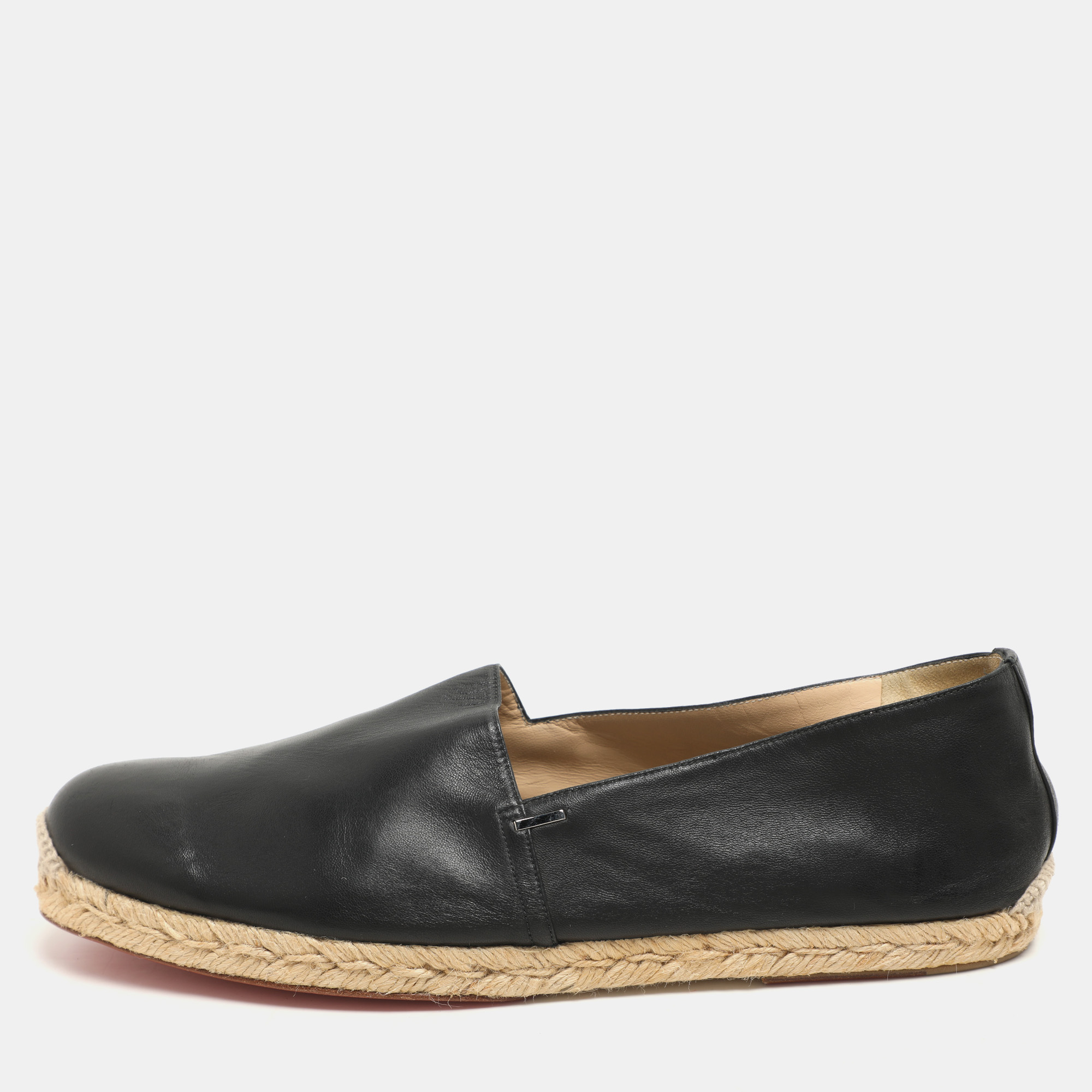 

Christian Louboutin Black Leather Espadrille Size 43