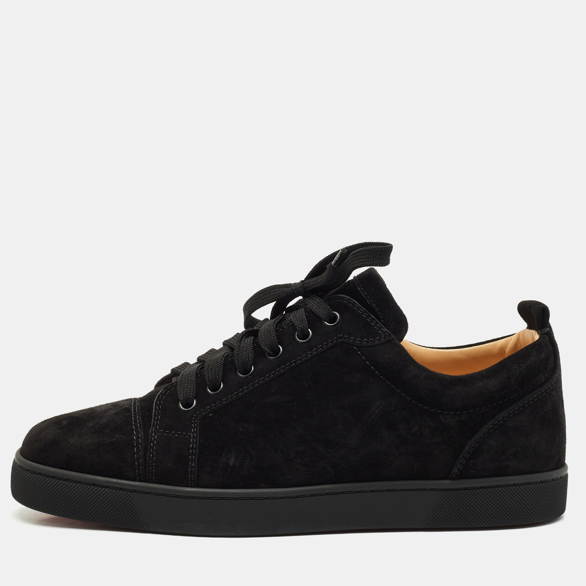 

Christian Louboutin Black Suede Louis Junior Sneakers Size