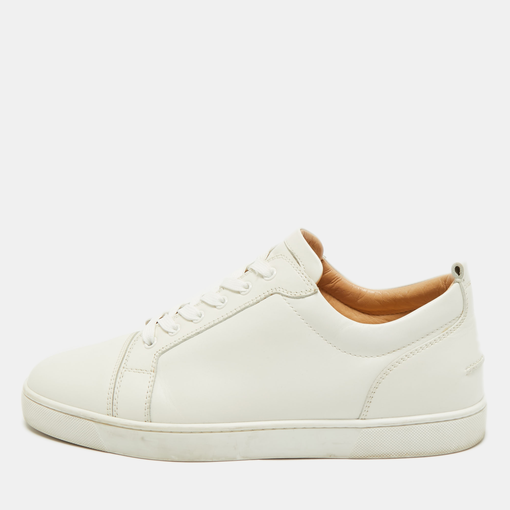 

Christian Louboutin White Leather Louis Junior Sneakers Size