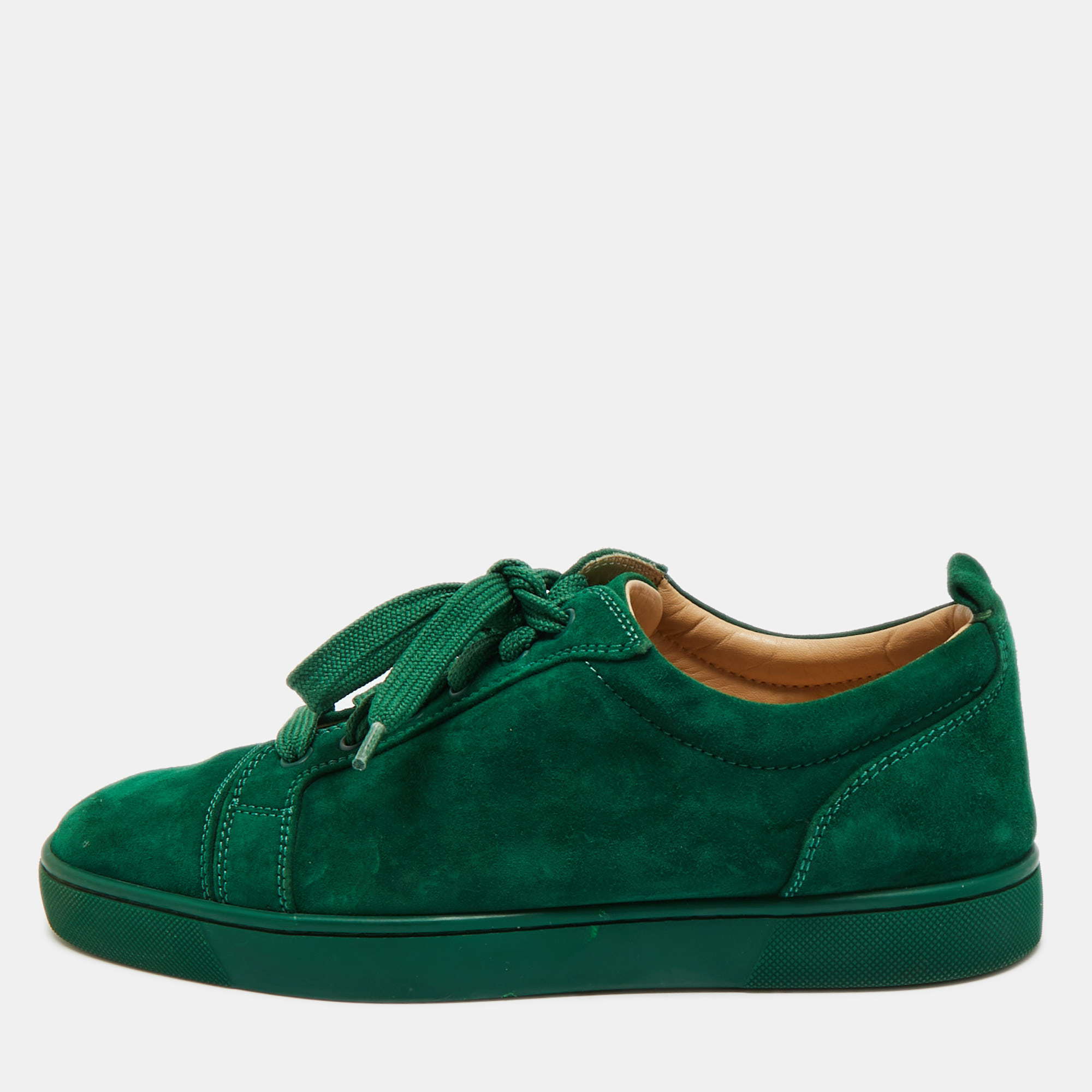 

Christian Louboutin Green Suede Louis Junior Sneakers Size