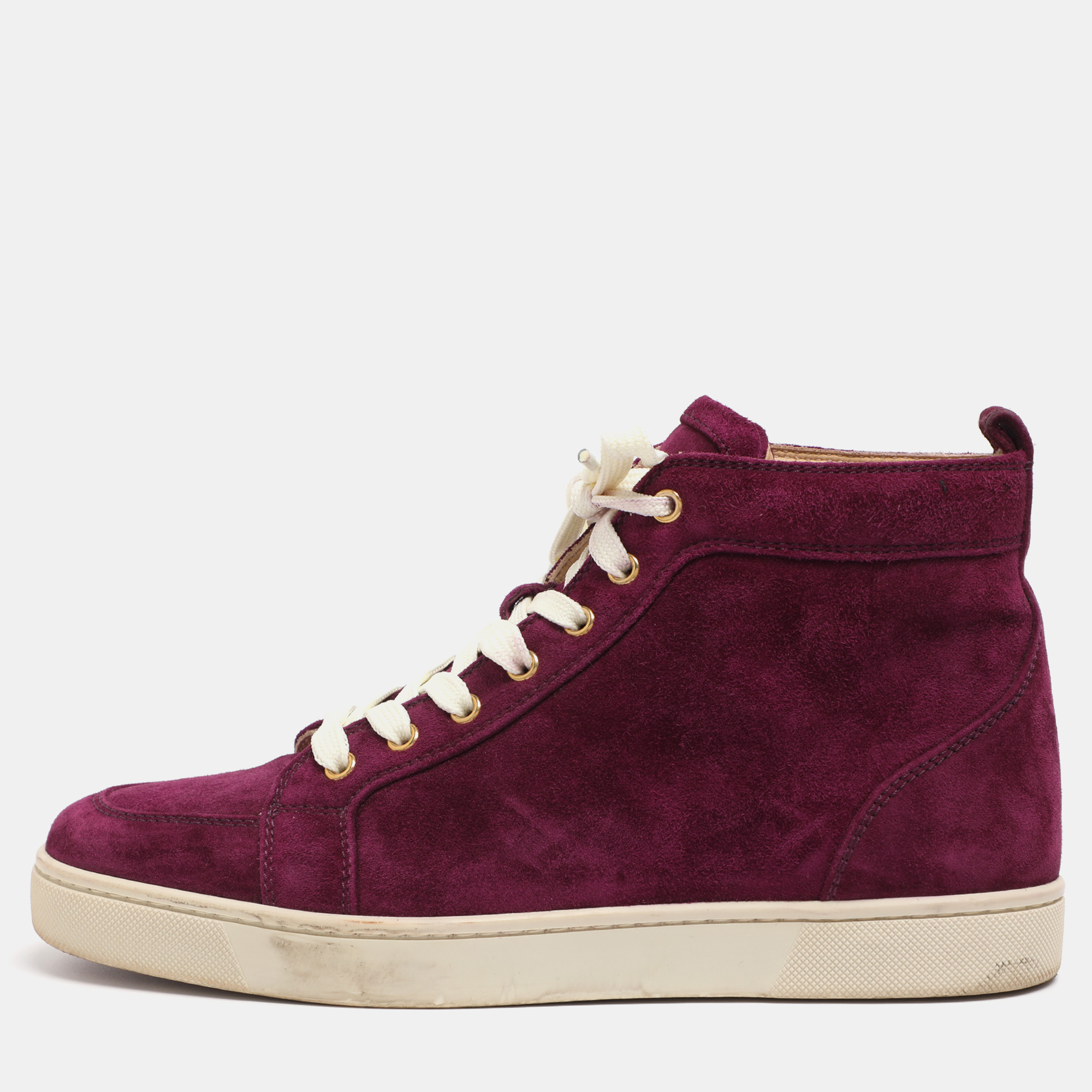 

Christian Louboutin Purple Suede High Top Sneakers Size 40