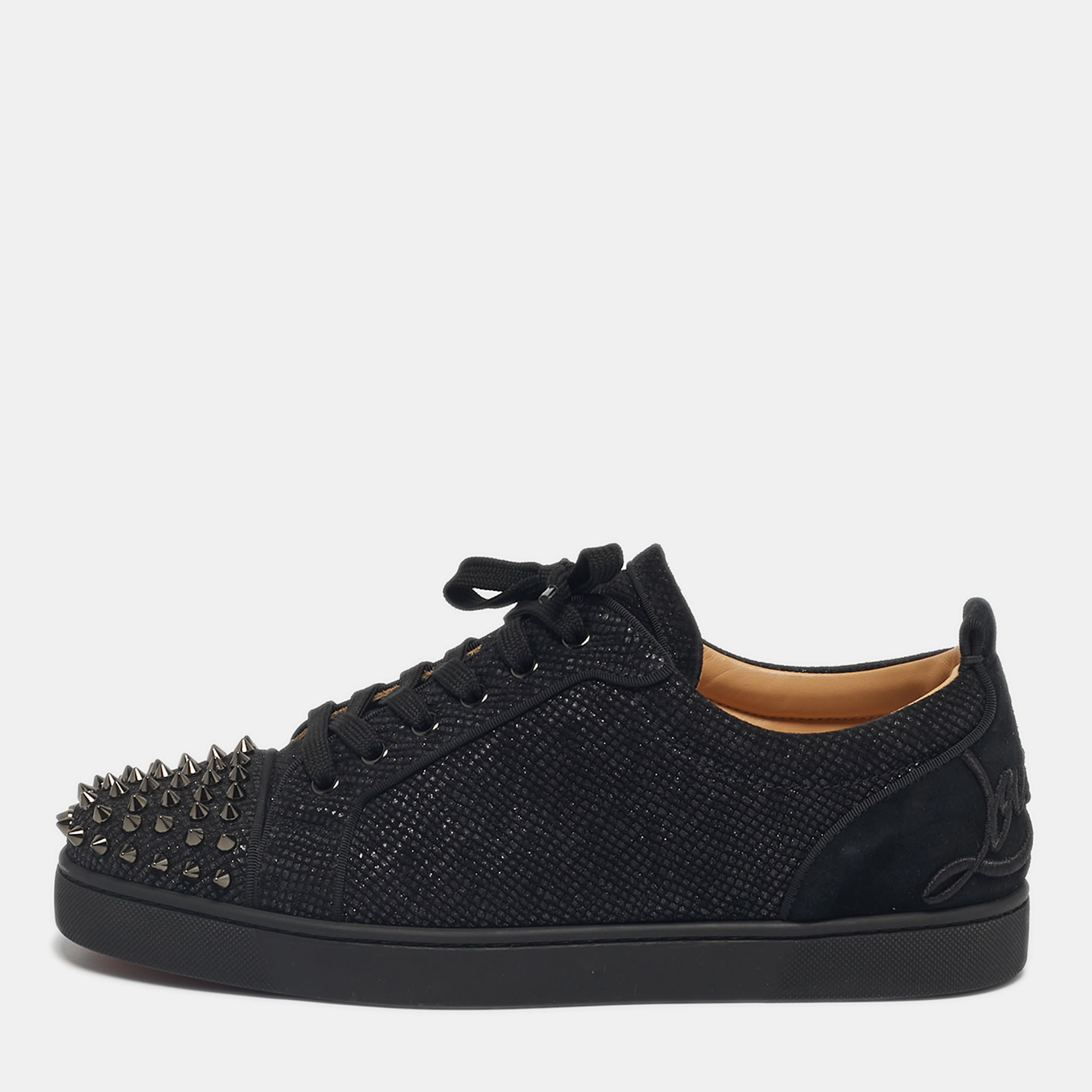 

Christian Louboutin Black Suede Fun Louis Junior Spikes Sneakers Size