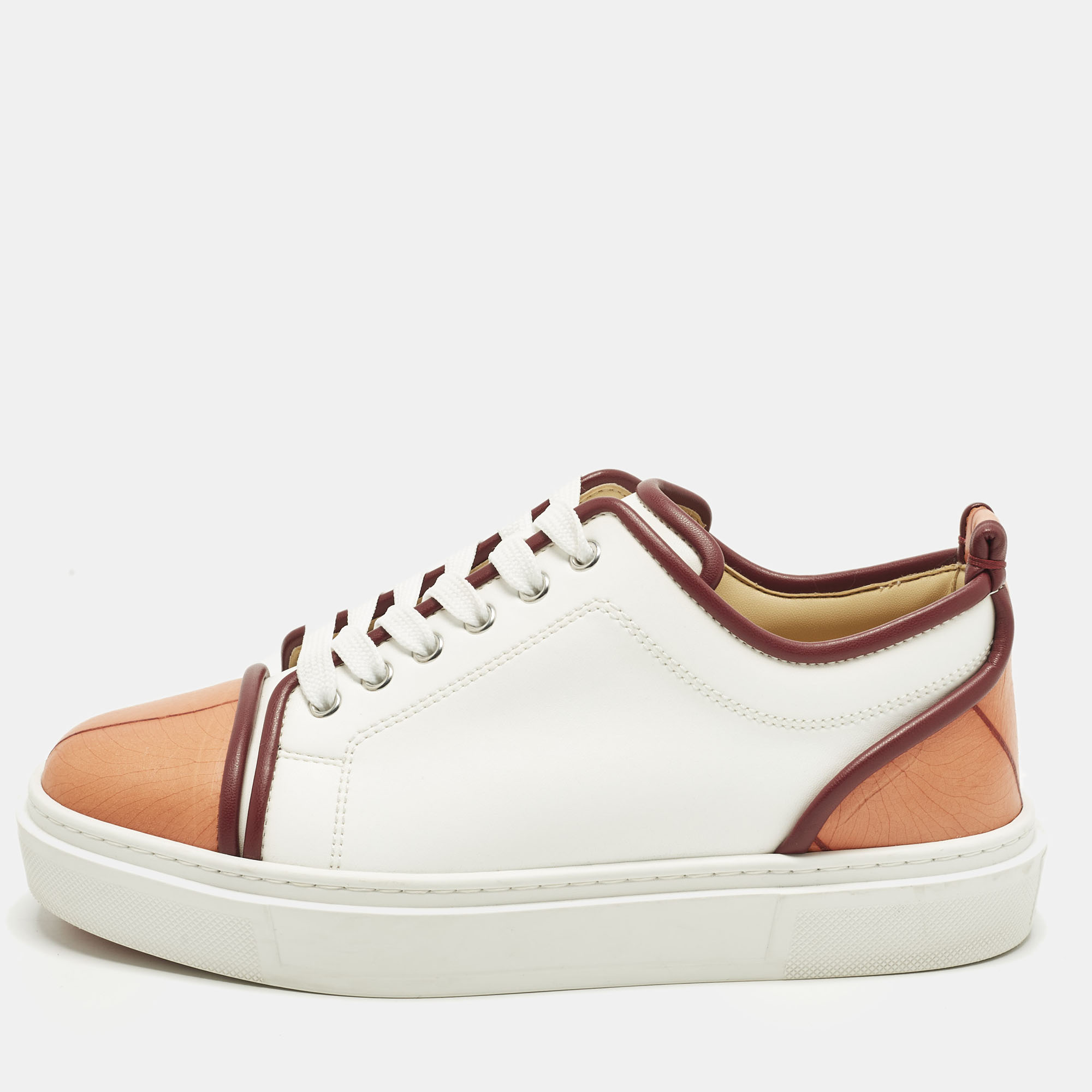 

Christian Louboutin Adolon Size  Tricolor Leather Low Top Sneakers, White