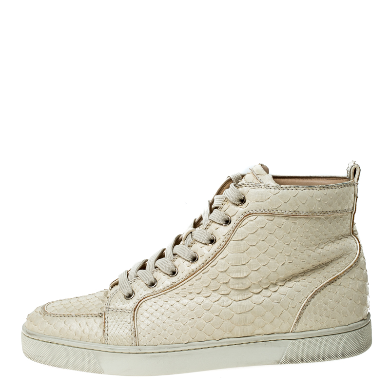 Christian Louboutin White Leather Rantus High Sneakers Size 41.5 Christian Louboutin | TLC
