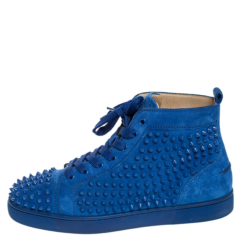 blue christian louboutin shoes