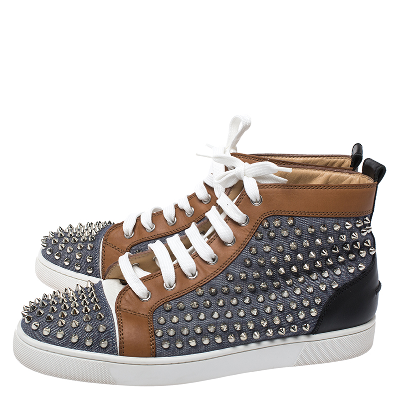 christian louboutin denim sneakers