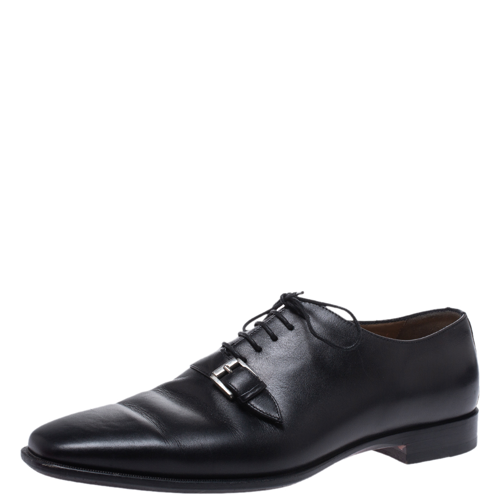 Christian Louboutin Black Leather Capri Oxfords Size 43