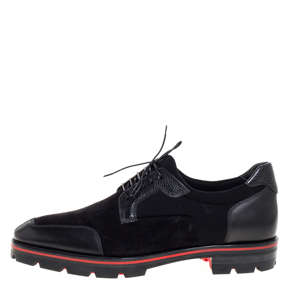 

Christian Louboutin Black Leather And Suede 'Simon' Derby Size