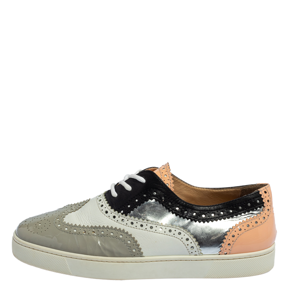 

Christian Louboutin Multicolor Patent And Leather Golfito Wingtip Sneakers Size