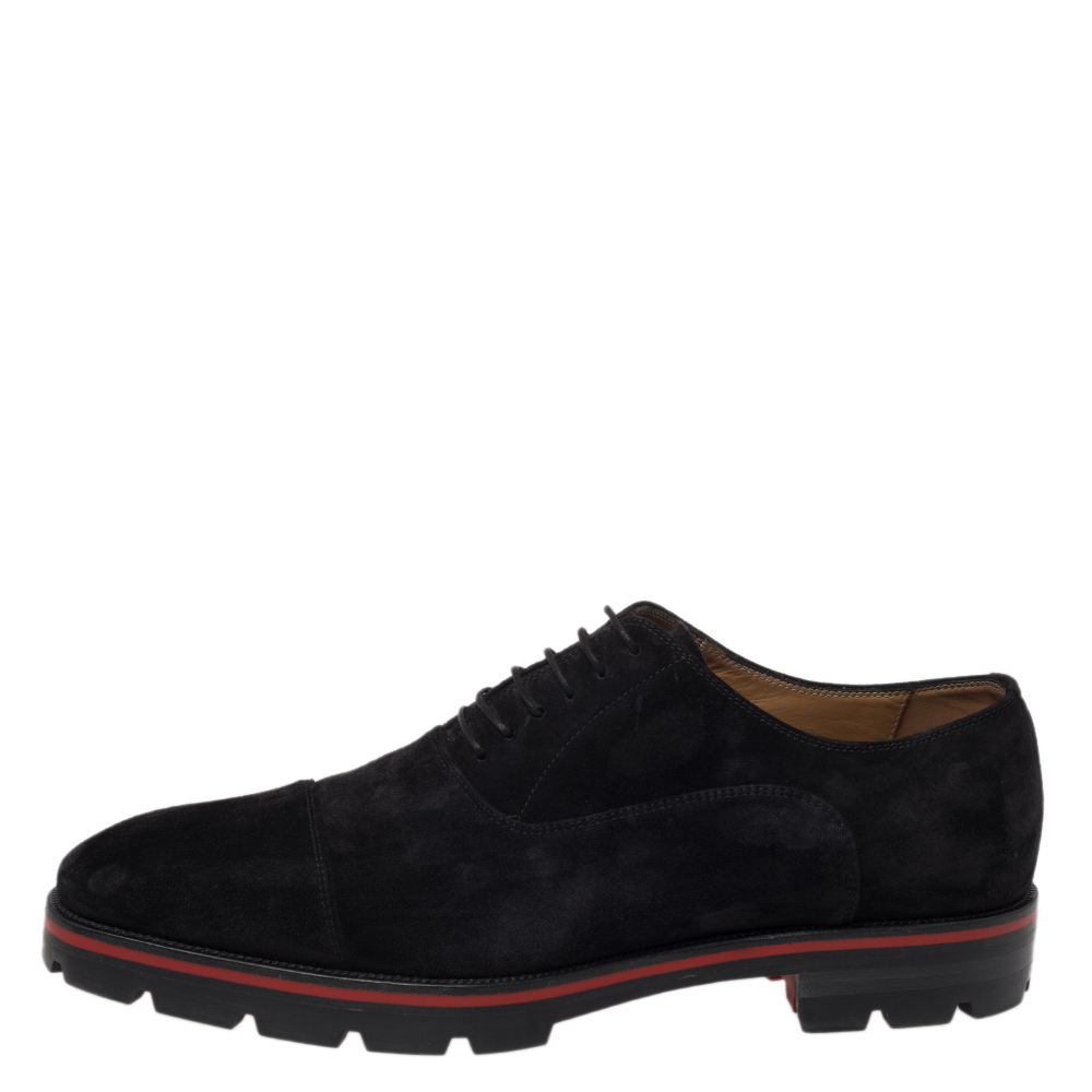 

Christian Louboutin Black Suede Hubertus Lace Up Oxford Size