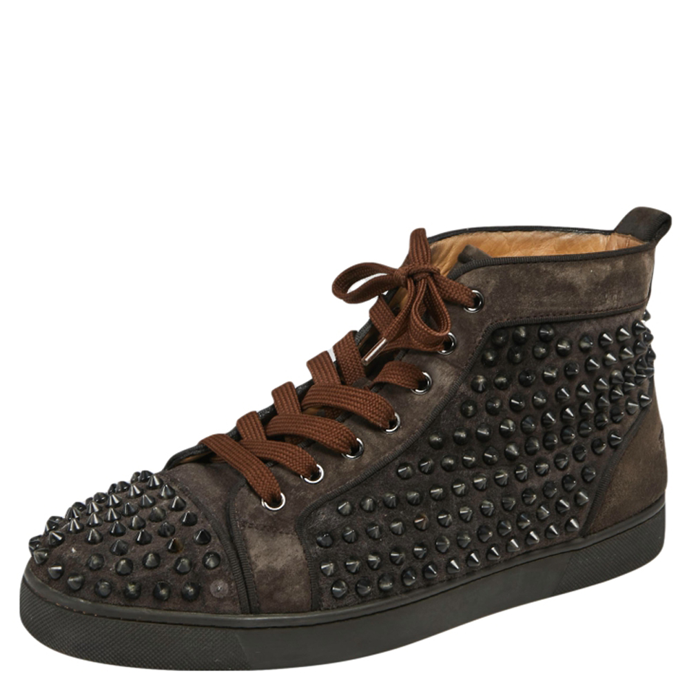 louboutin sneakers brown