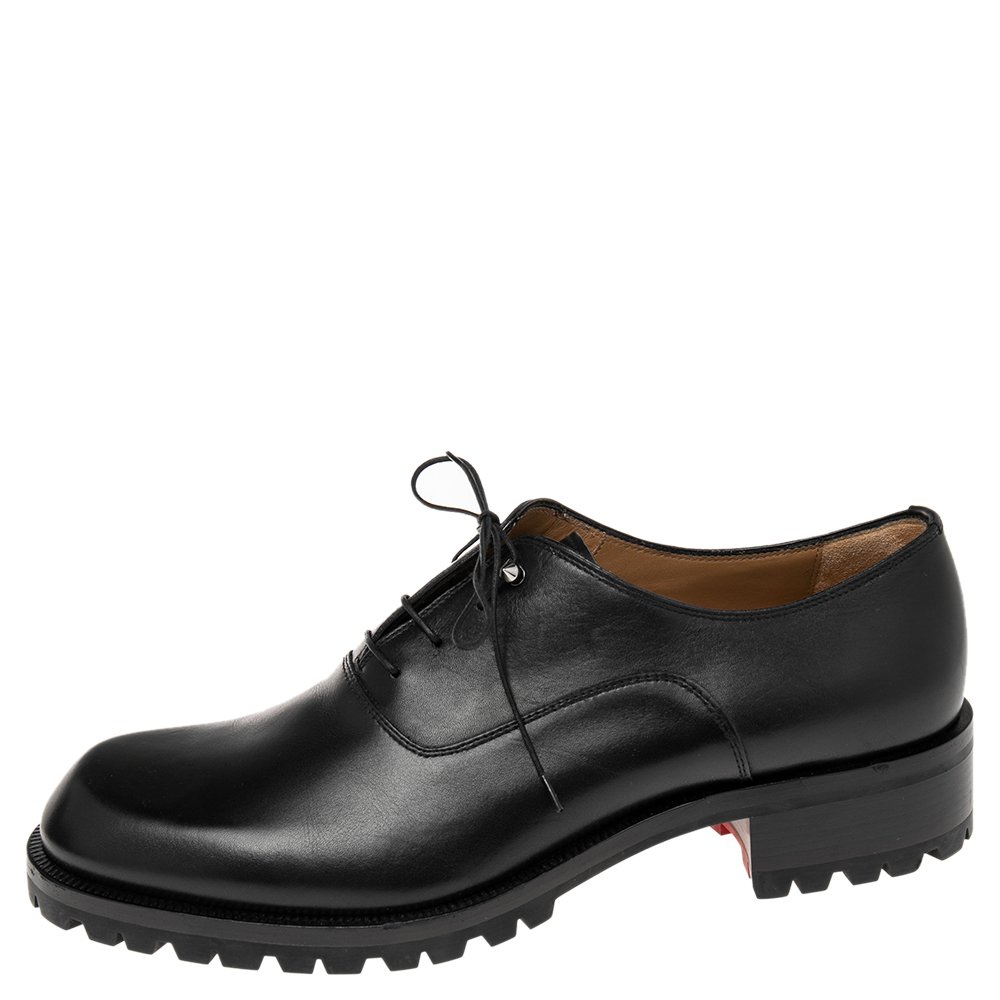

Christian Louboutin Black Leather Sopeter Oxfords Size