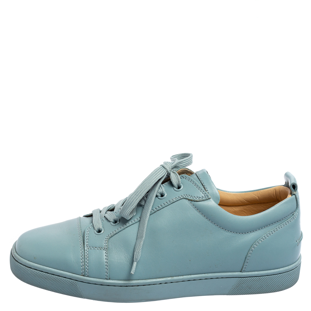 

Christian Louboutin Light Blue Leather Louis Junior Sneakers Size