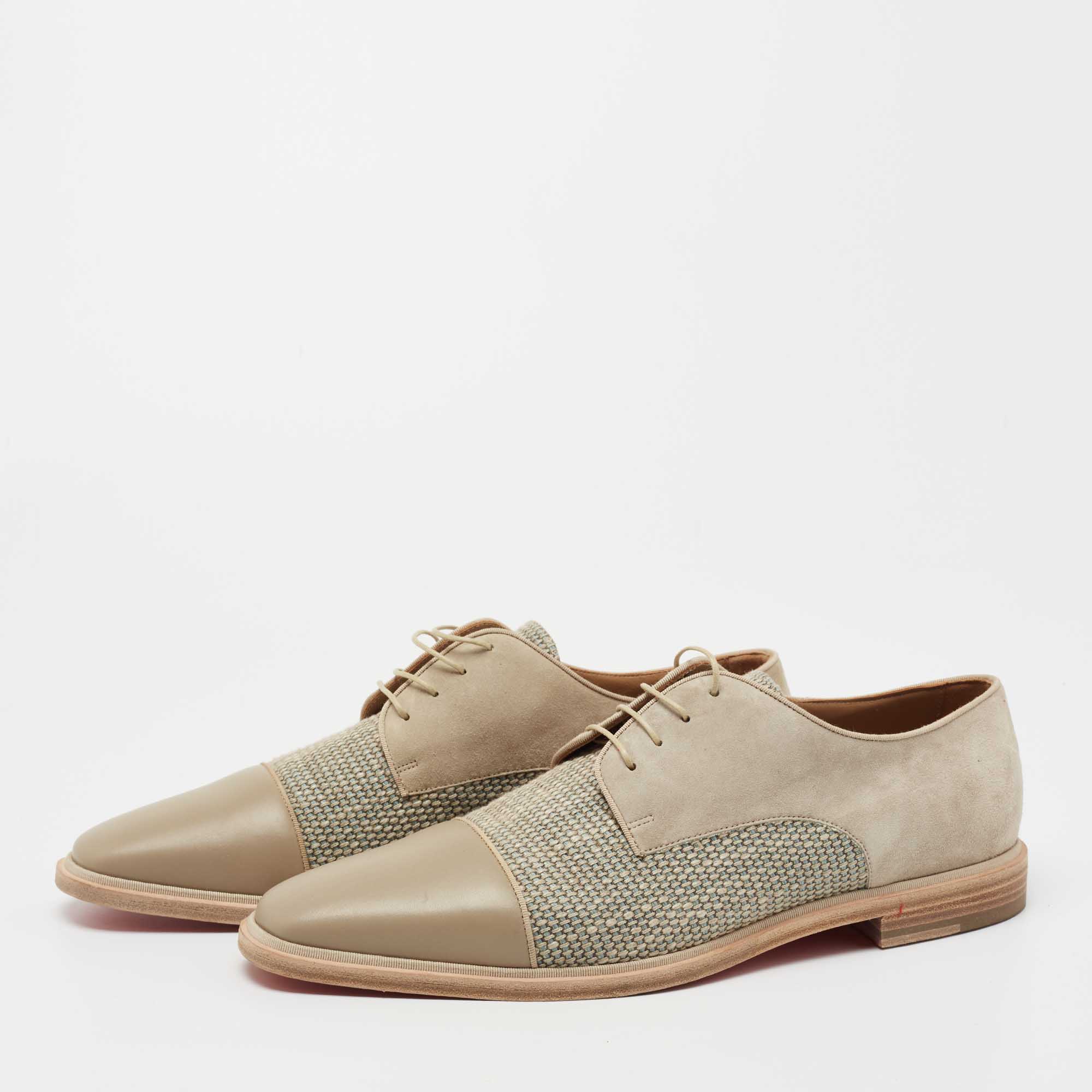 

Christian Louboutin Grey Suede and Leather Oxfords Size, Beige