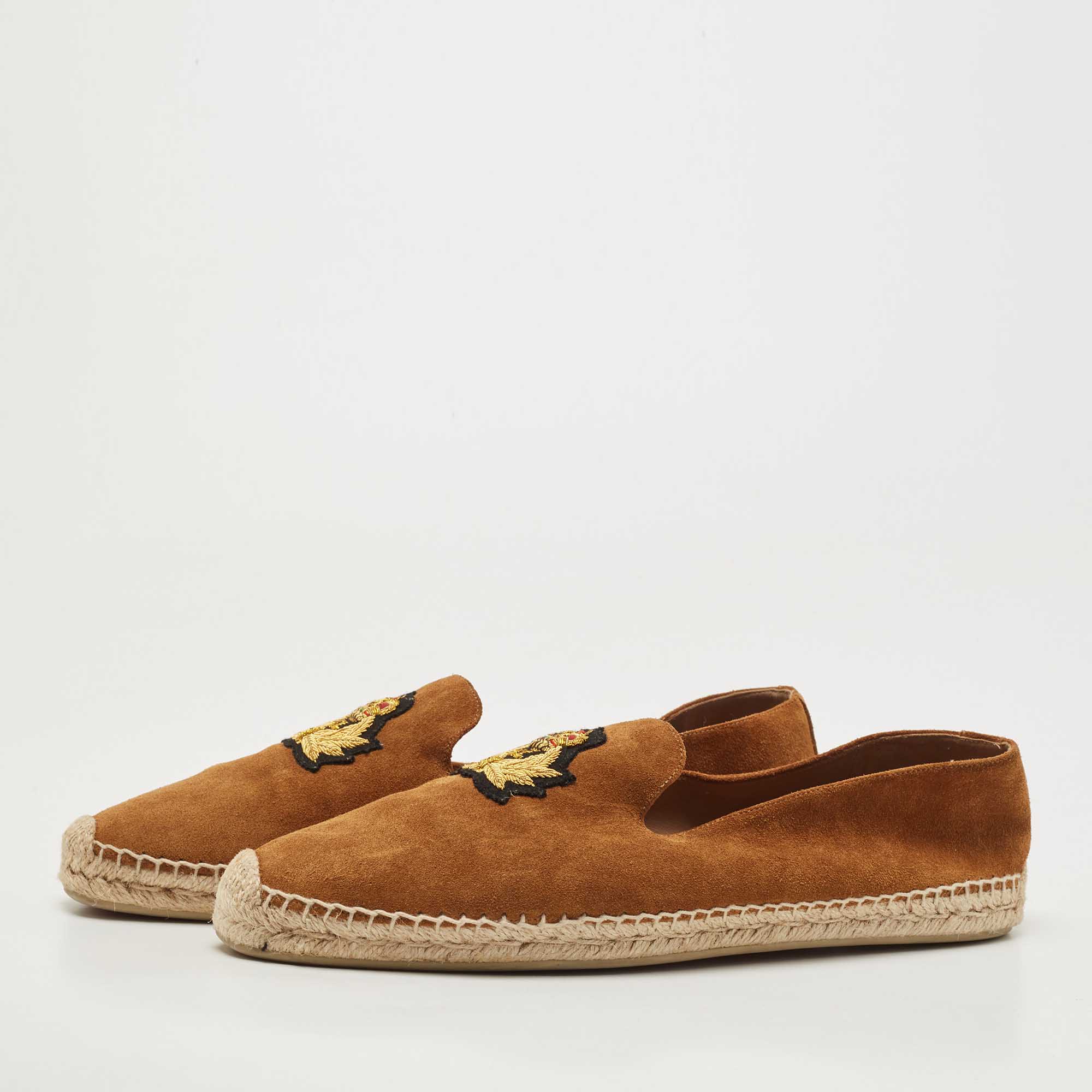 

Christian Louboutin Brown Suede Nanou Orlato Espadrille Flats Size