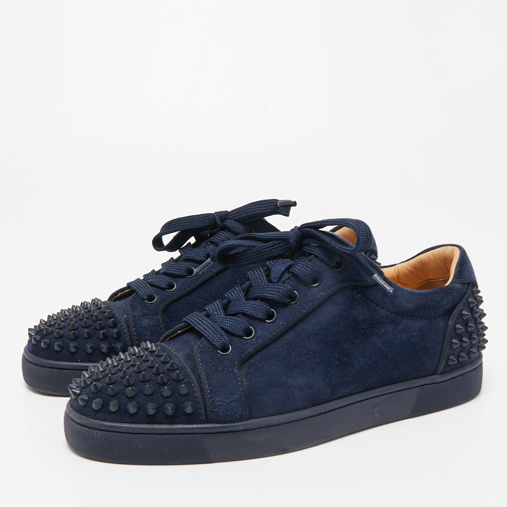 

Christian Louboutin Navy Blue Suede Seavaste 2 Sneakers Size