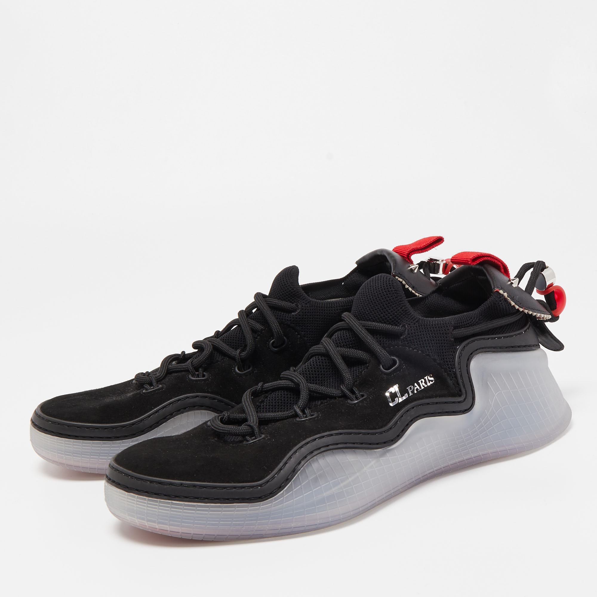 

Christian Louboutin Black Suede Arpoador Sneakers Size