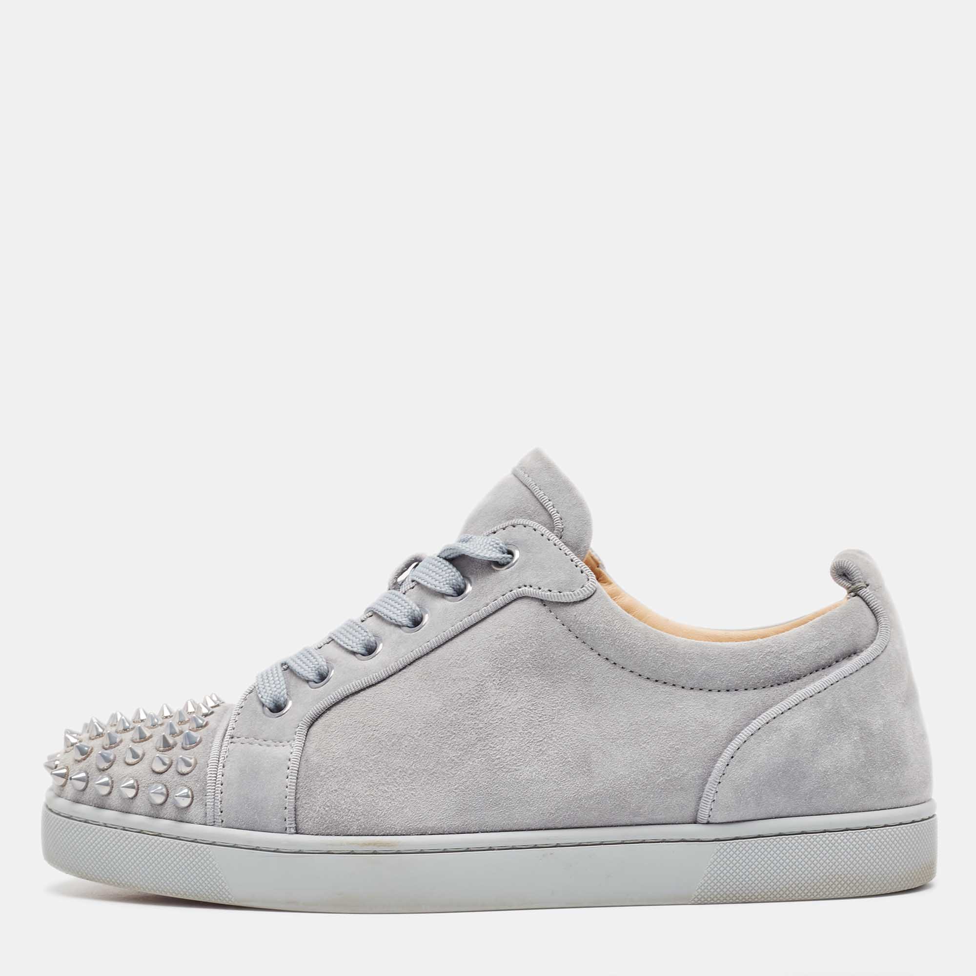 Louis junior spike low trainers Christian Louboutin Grey size 45