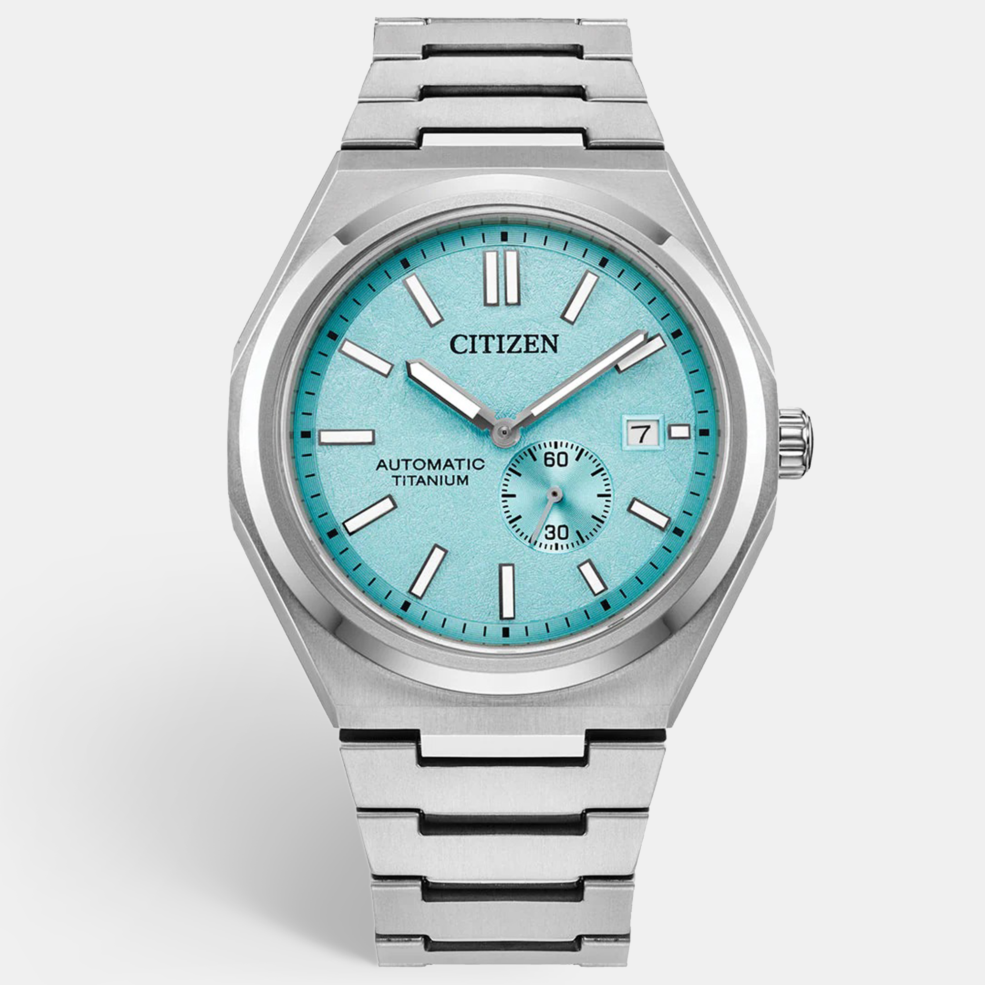 Pre-owned Citizen Zenshin Nj0180-80m Light Green Dial Duratect / Super Titanium Men's Wristwatch 40 Mm In Grey