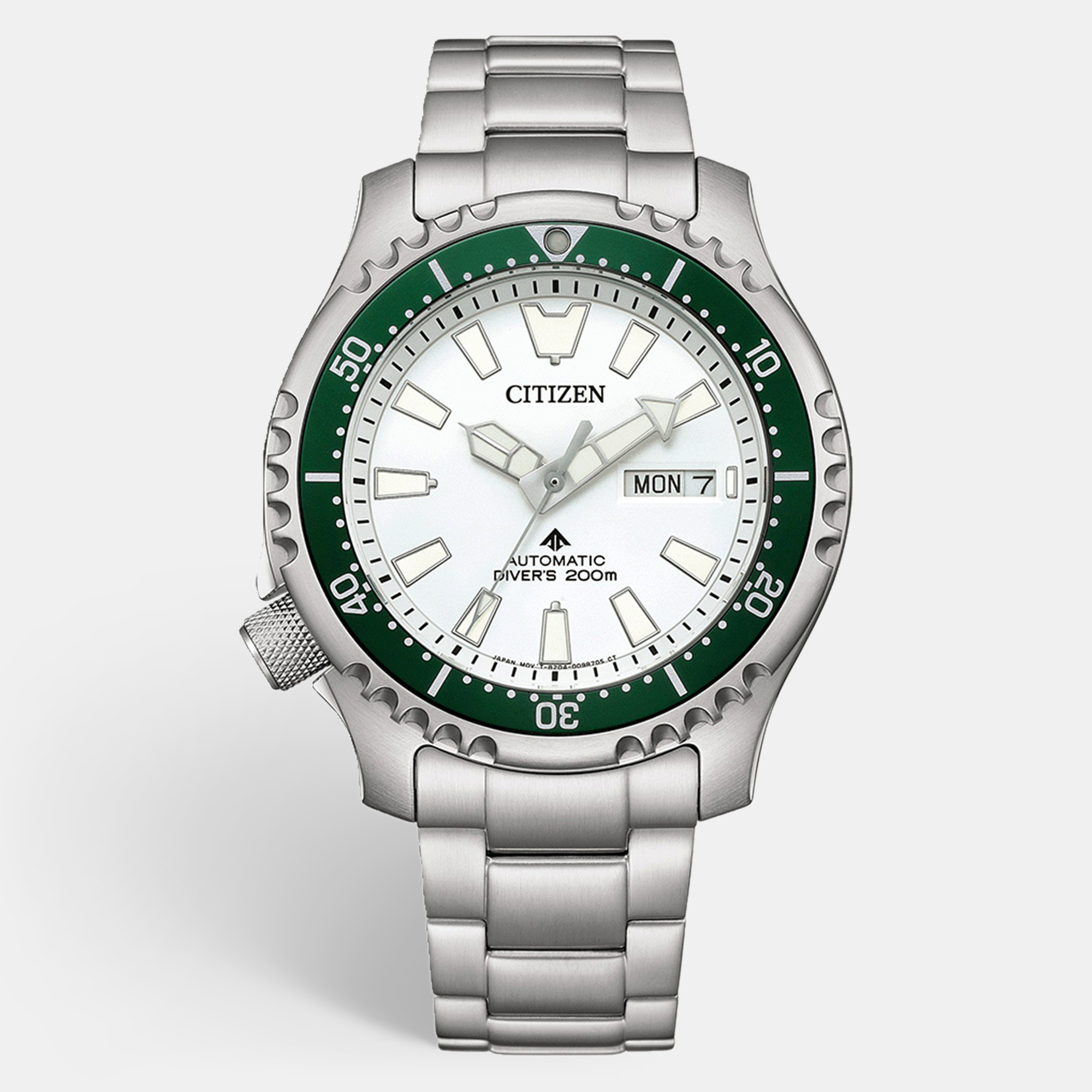 Pre-owned Citizen Limited Edition Promaster Marine Ny0168-64a White Dial Stainless Steel Men's Wristwatch 42 Mm In Silver