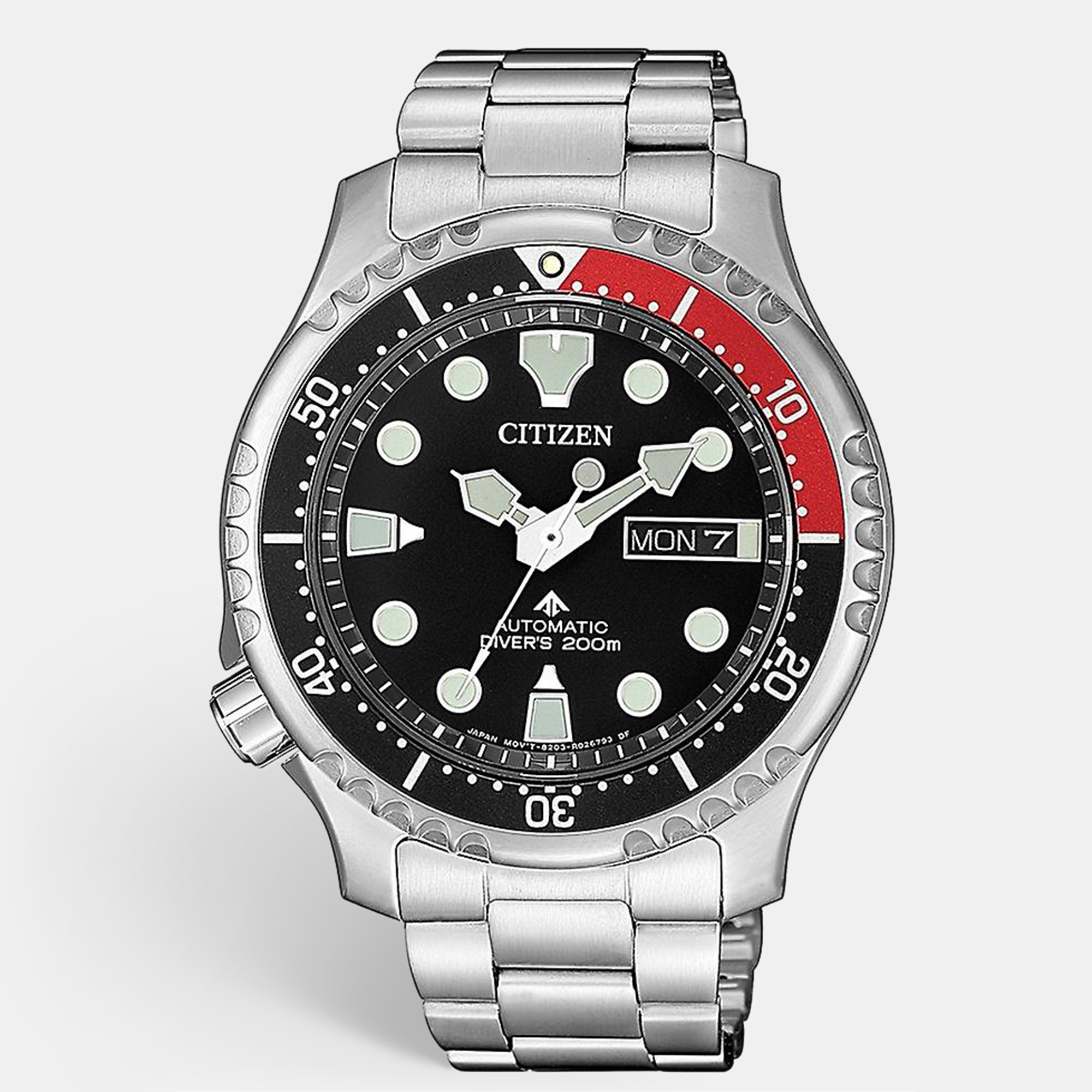 Pre-owned Citizen Promaster Ny0085-86e Black Dial Stainless Steel Men's Wristwatch 42 Mm In Silver