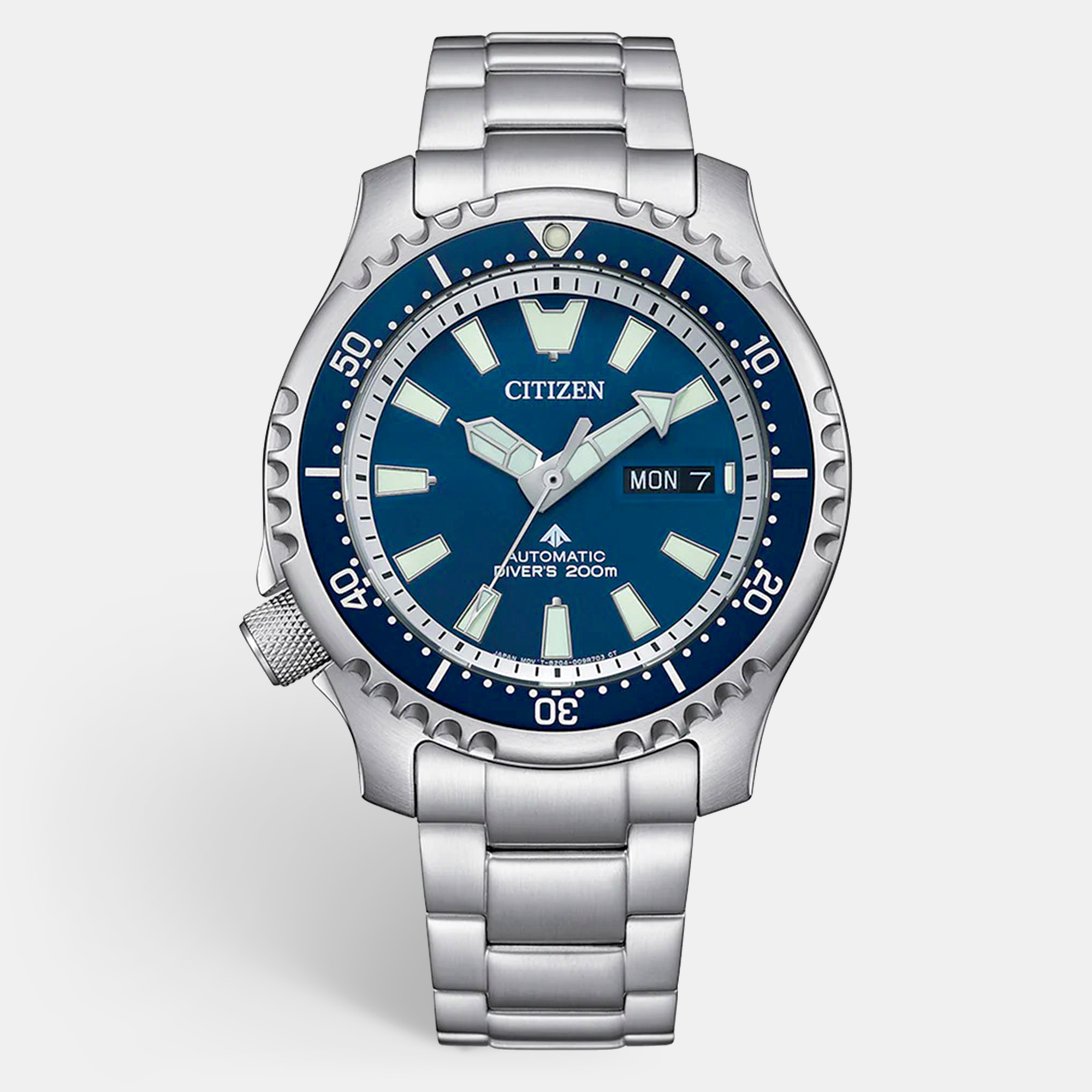 Pre-owned Citizen Limited Edition Promaster Marine Ny0161-63l Blue Dial Stainless Steel Men's Wristwatch 42 Mm In Silver