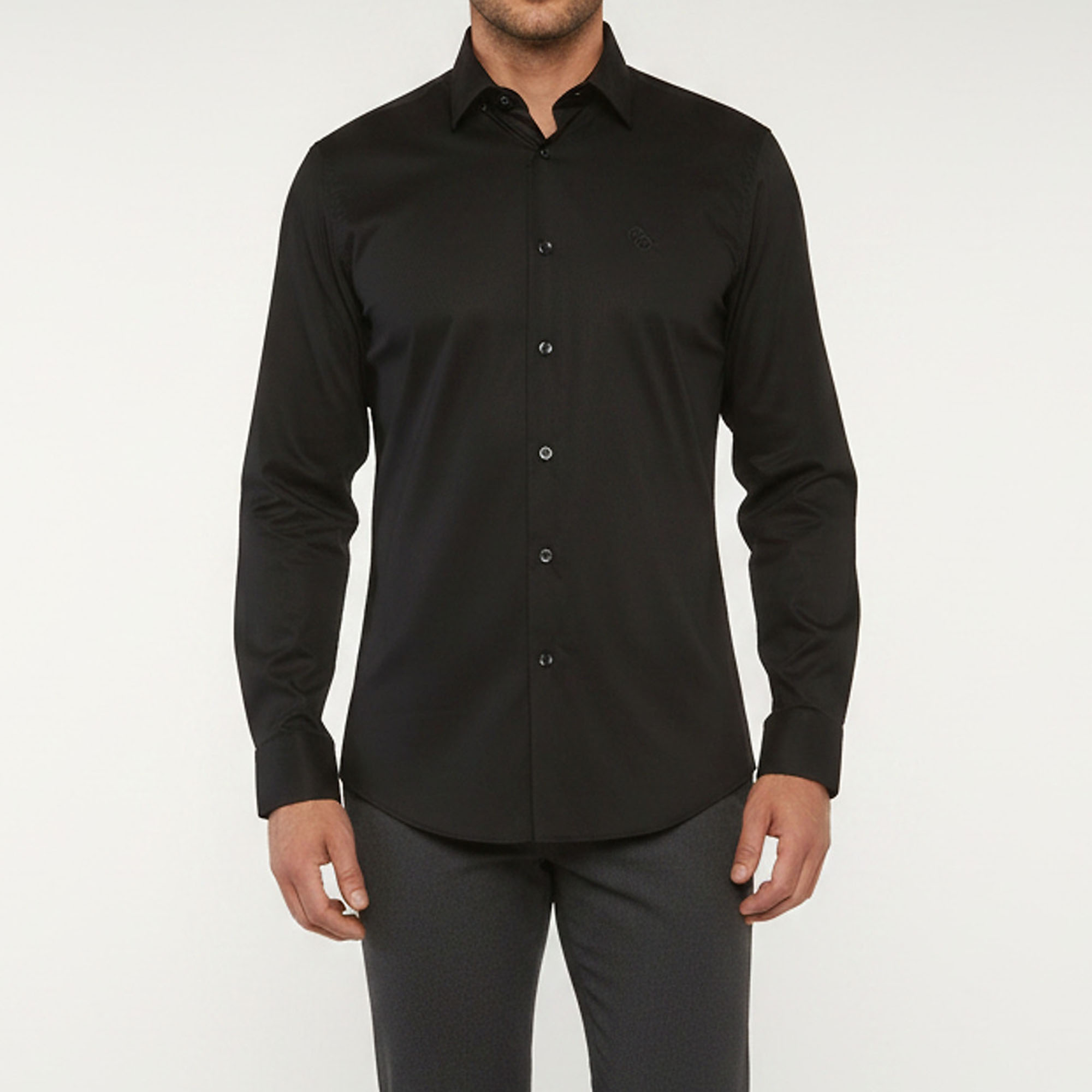 

Class by Roberto Cavalli Black Cotton Jacquard Button Up Shirt M
