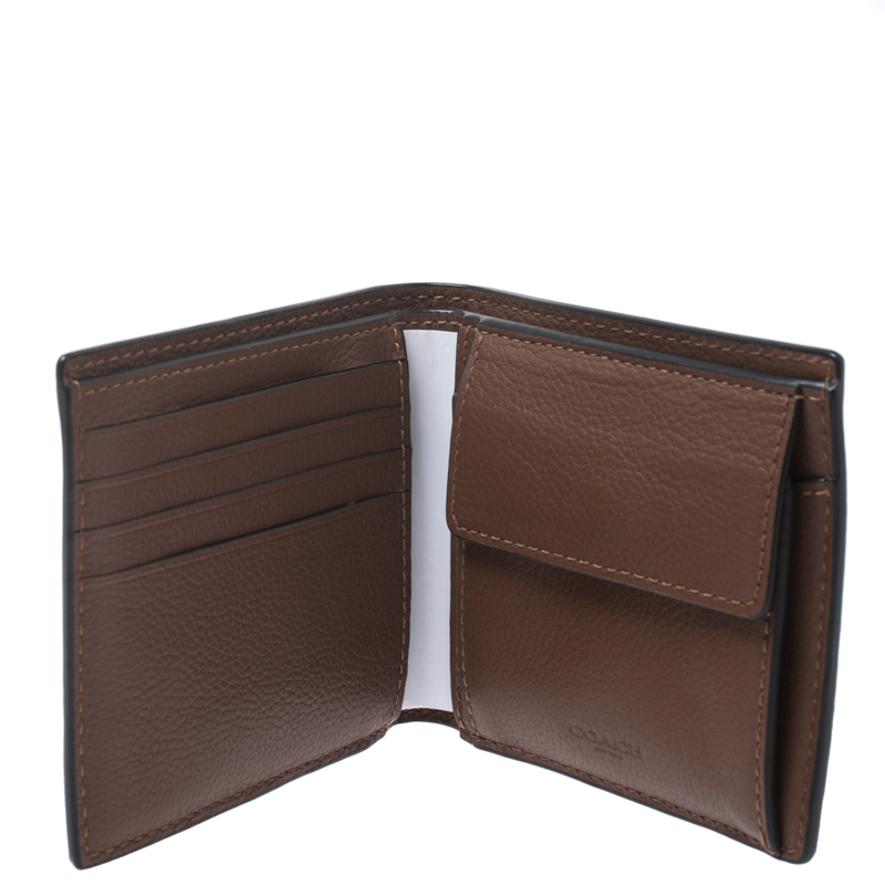 

Coach Brown Leather Compact Bifold Wallet