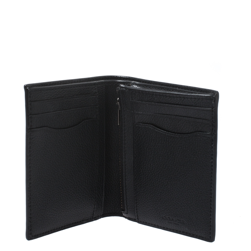 

Coach Black Leather Slim Wallet