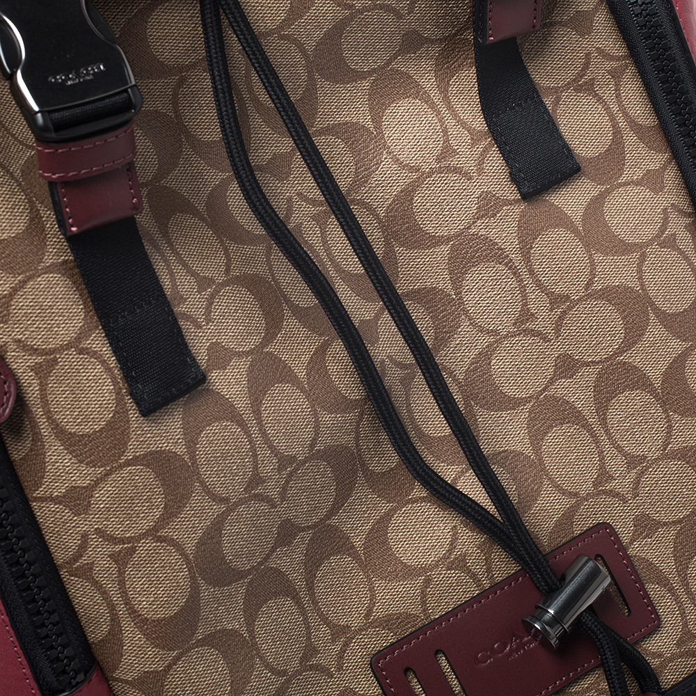 COACH®  Rivington Backpack In Signature Canvas With Coach Patch