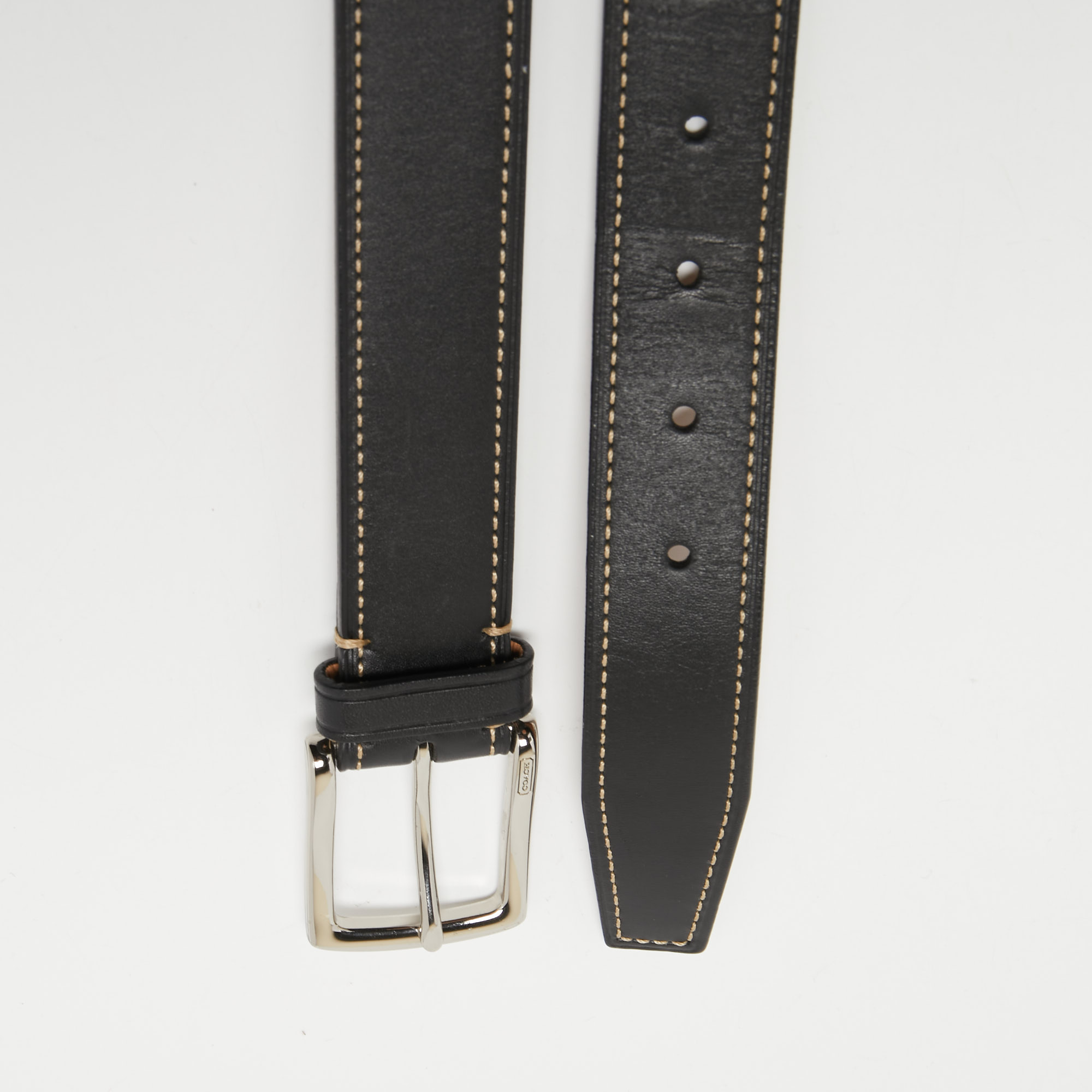 

Coach Black Leather Buckle Belt