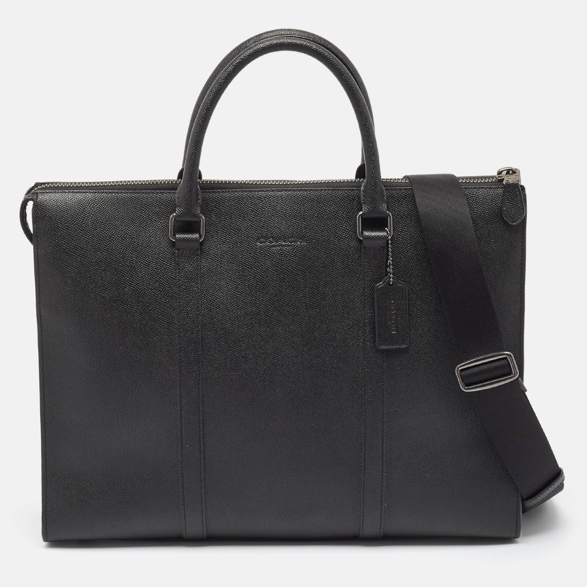 

Coach Black Leather Gotham Folio Briefcase