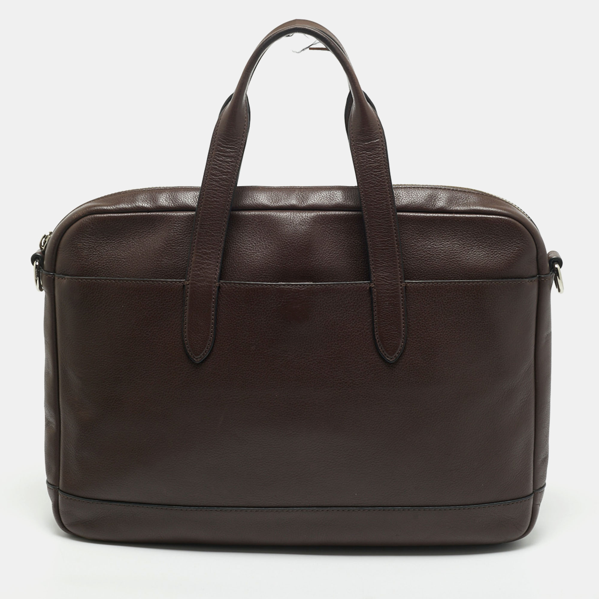 

Coach Choco Brown Leather Hamilton Laptop Bag