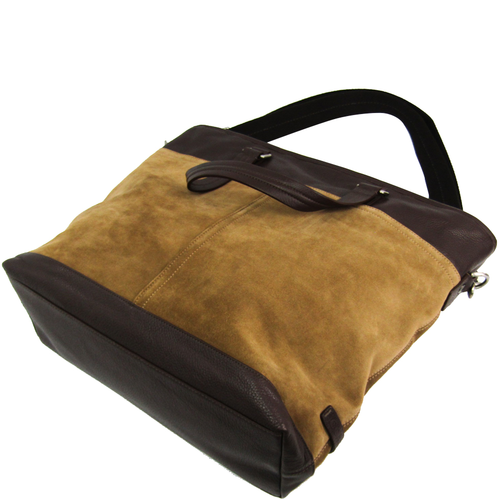 

Coach Brown/Beige Suede Leather Tote