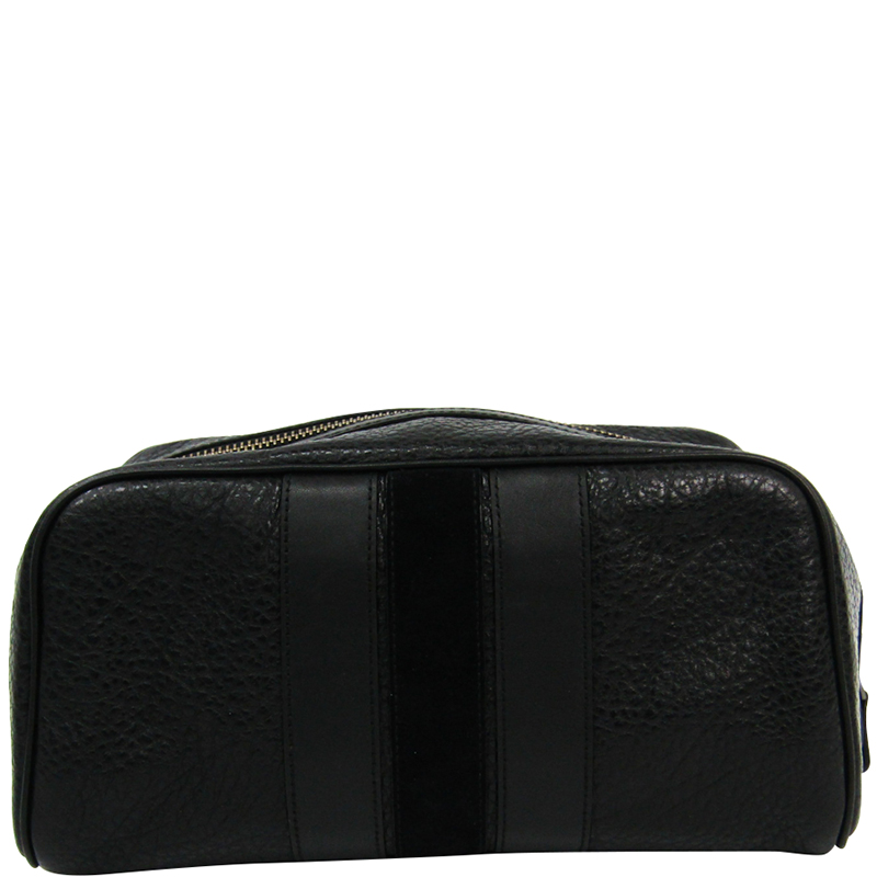 Coach Black Leather Pouch Bag