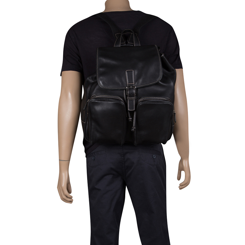 

Coach Black Leather Backpack