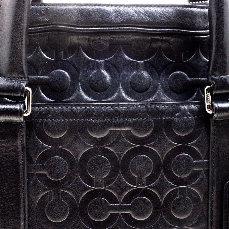 COACH Laptop Bag With Embossed Logo in Black for Men
