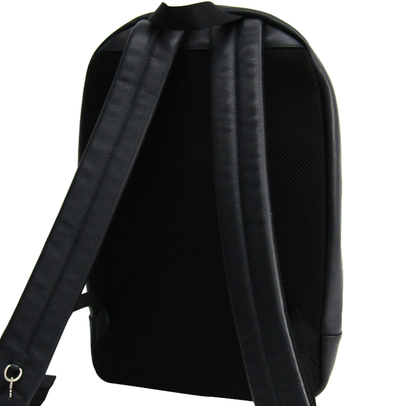 coach black and white backpack