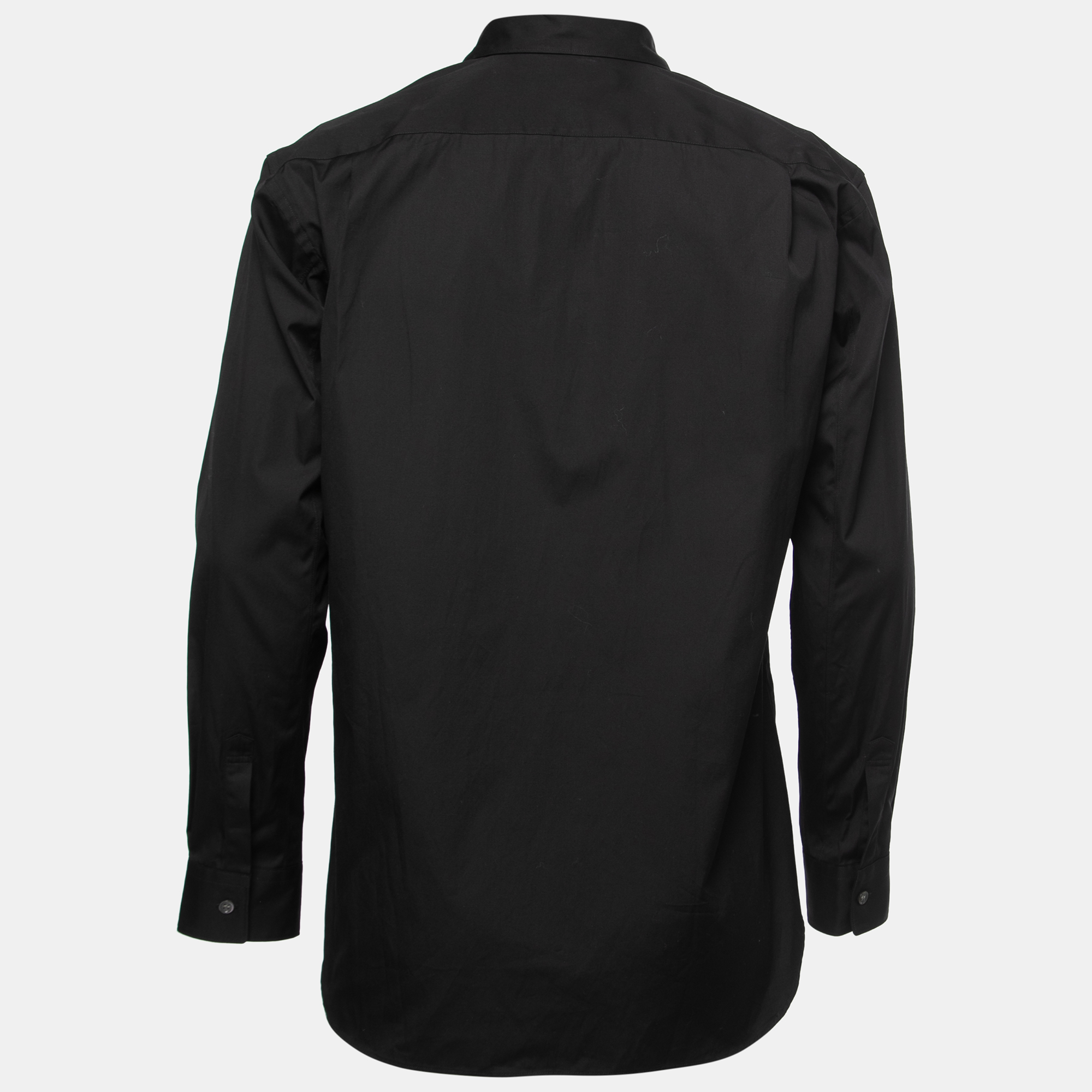 

Comme des Garçons Black Cotton Ruffled Asymmetrical Shirt