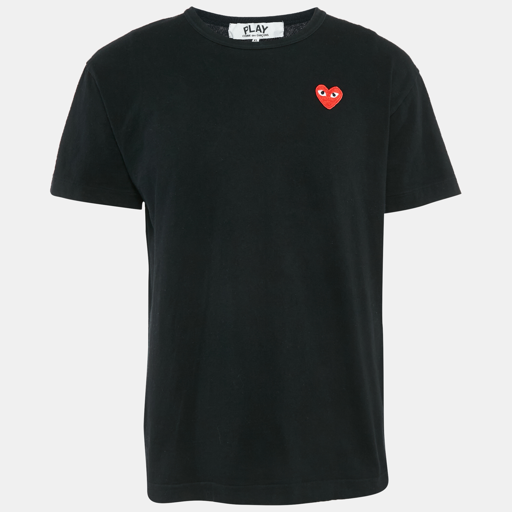 

Comme des Garcons Play Black Heart Applique Cotton Jersey T-Shirt