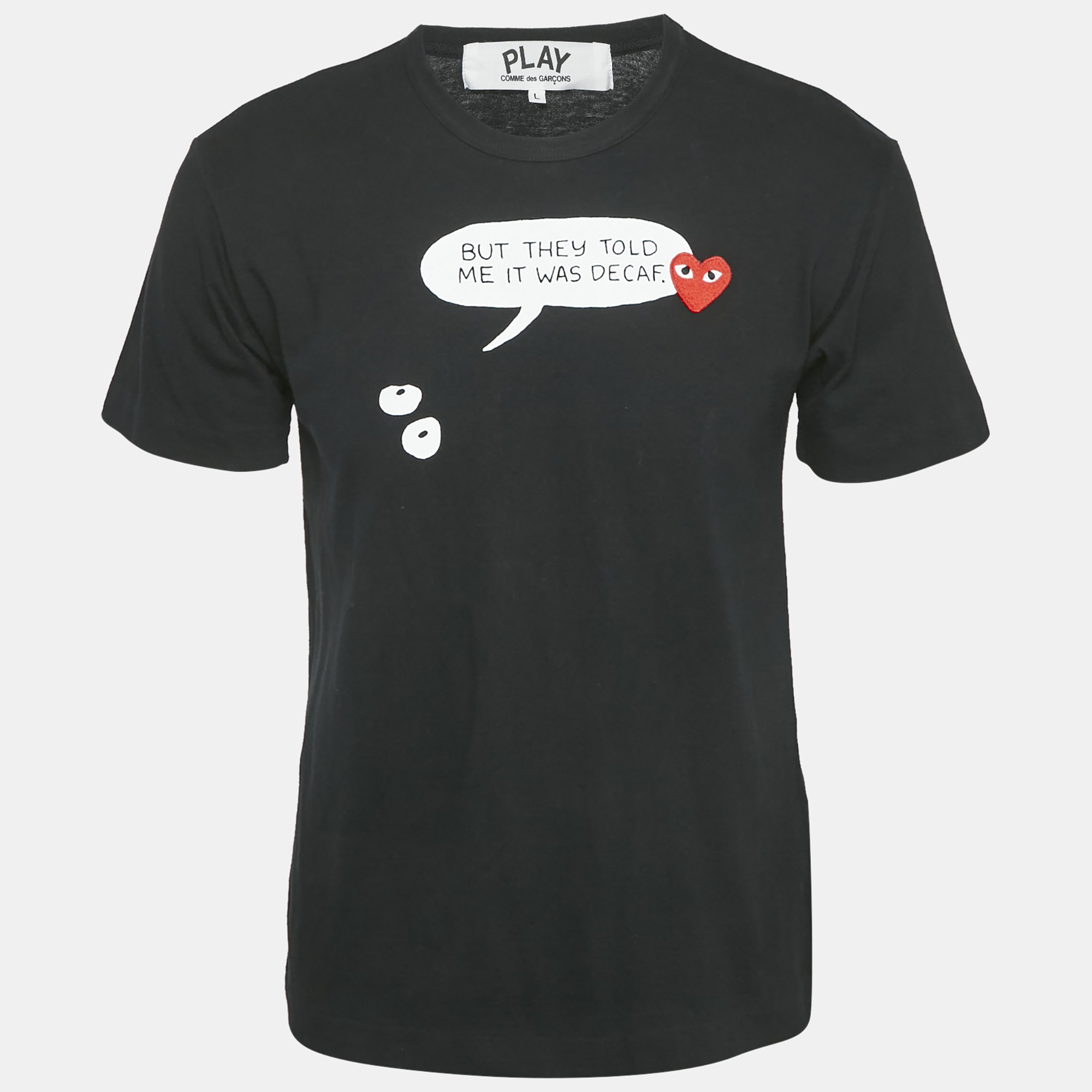 

Comme des Garcons Black Printed Jersey T-Shirt L
