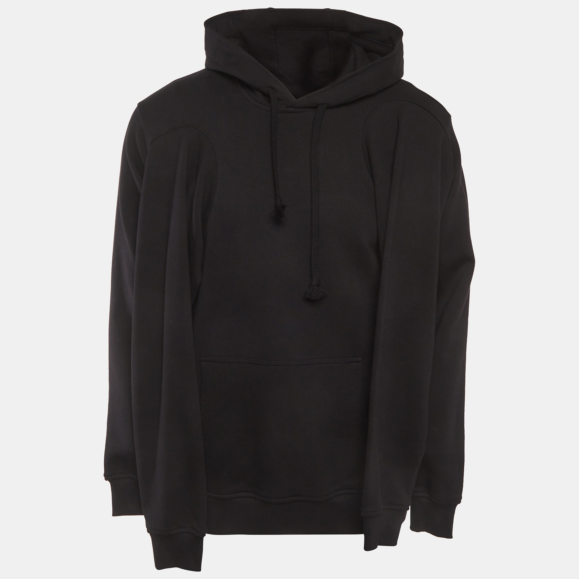 

Comme des Garcons Black Cotton Knit Sleeve Tie-Up Hoodie M