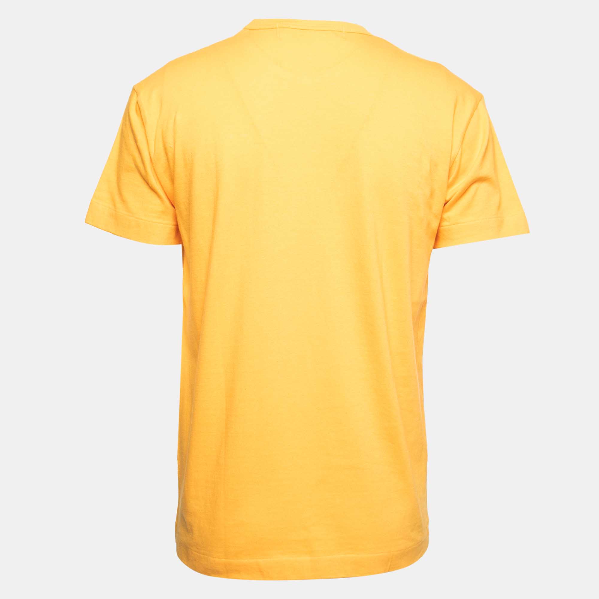 

Comme des Garcons Play Yellow Heart Patch Cotton Crew Neck T-Shirt
