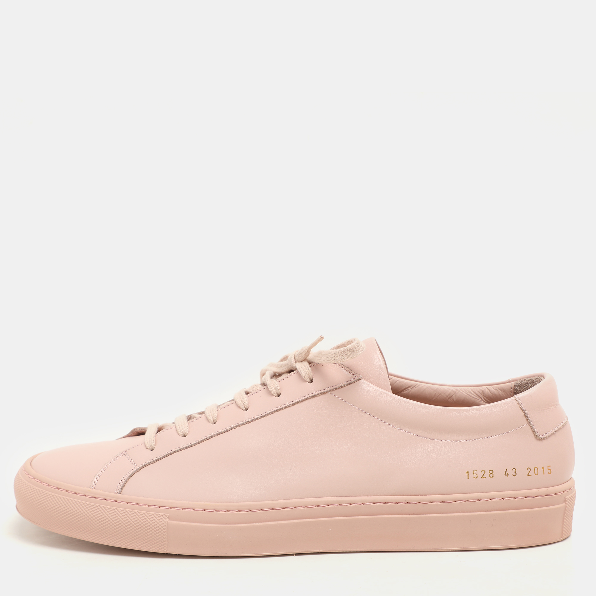 

Common Projects Pink Leather Achilles Low Top Sneakers Size
