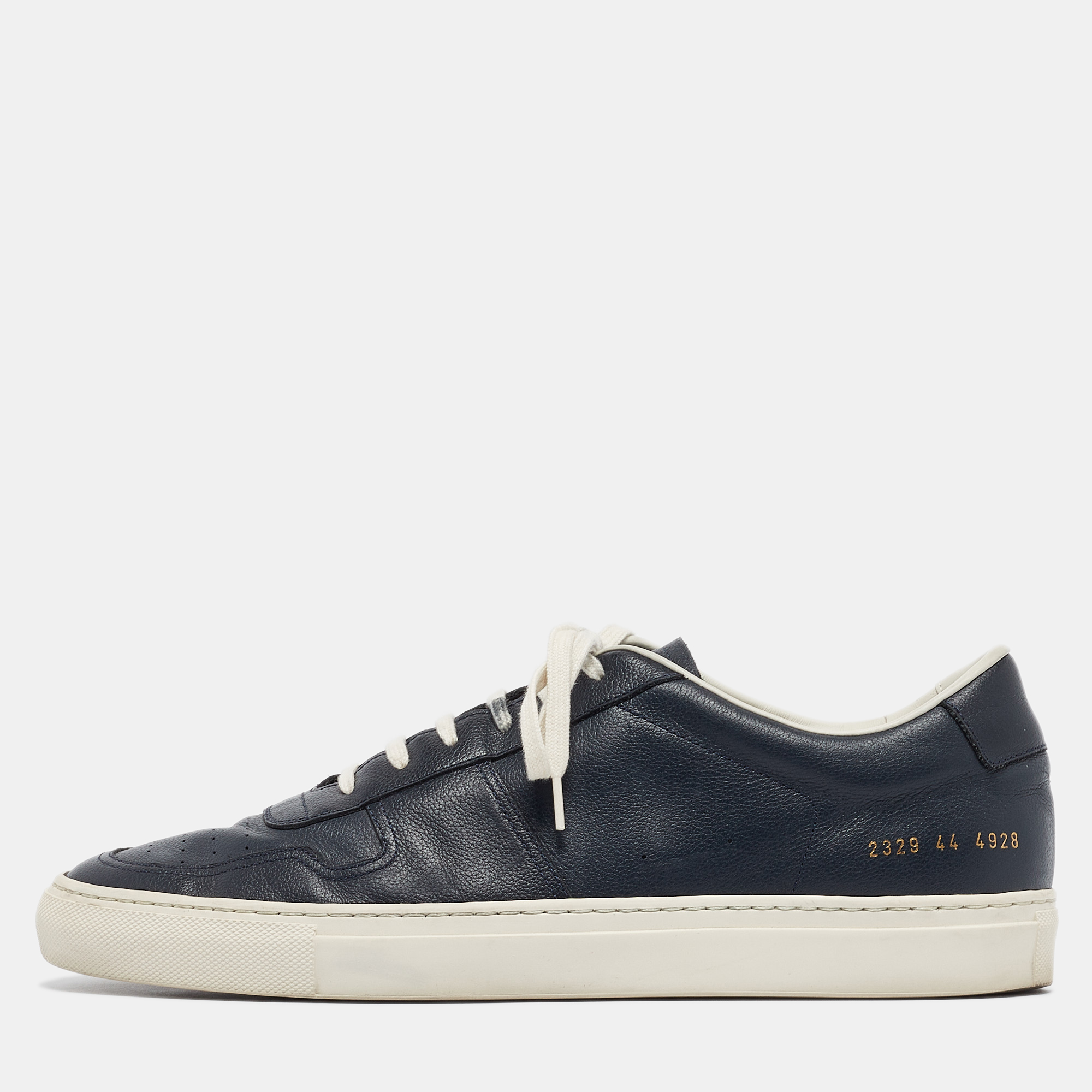 

Common Projects Navy Blue Leather Bumby Lace Up Sneakers Size