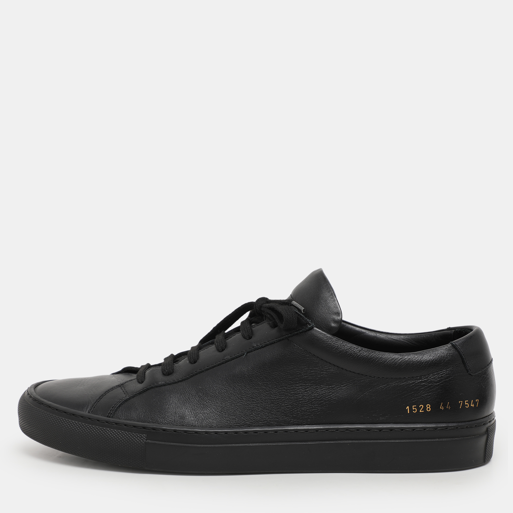 

Common Projects Black Leather Achilles Low Top Sneakers Size 44