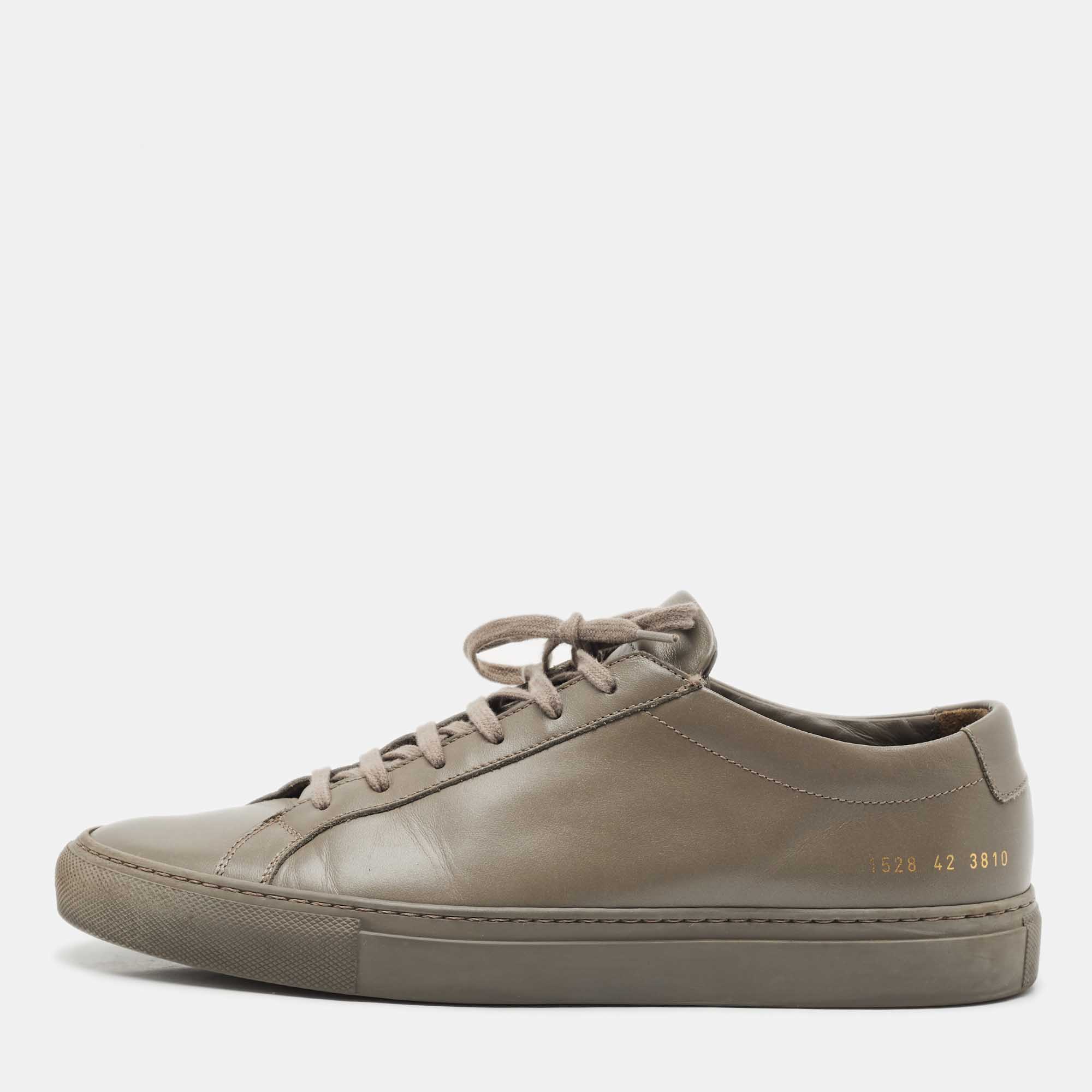 

Common Projects Green Leather Achilles Lace Up Sneaker Size