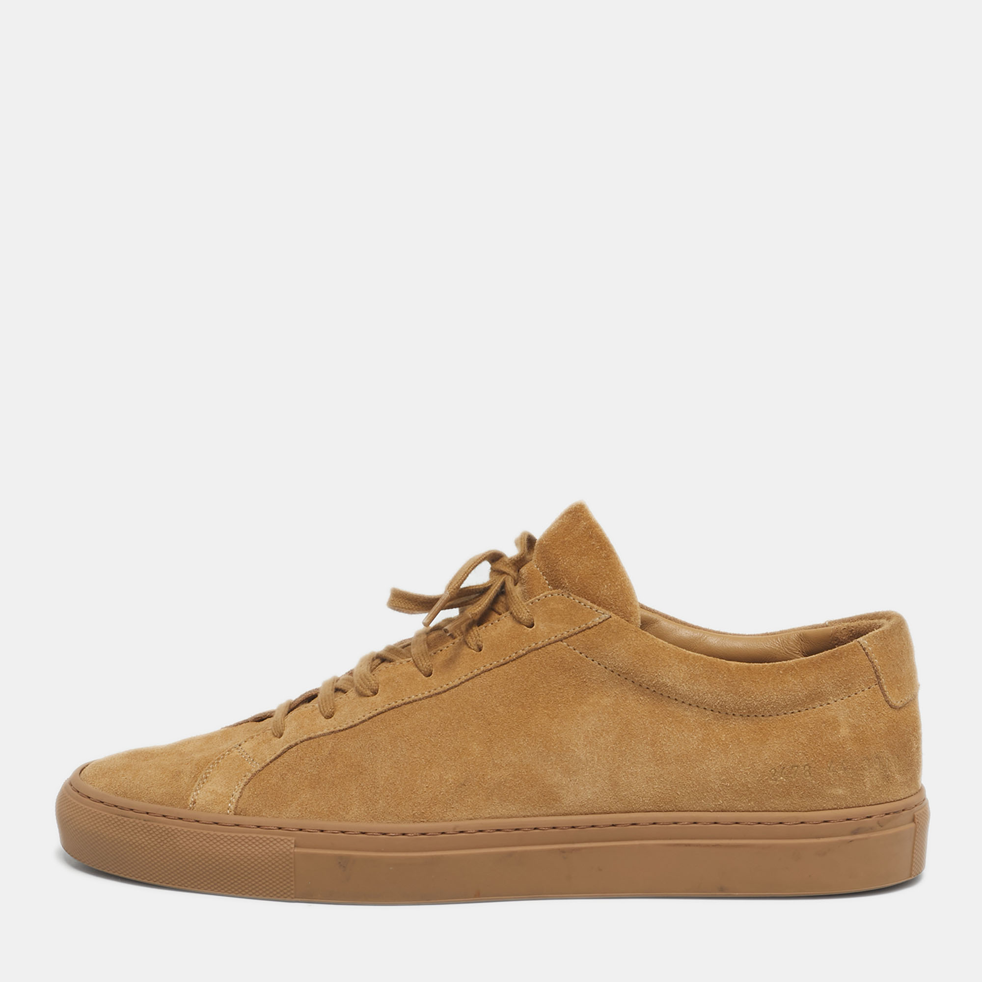 Pre-owned Common Projects Brown Suede Achilles Low Top Sneakers Size 44