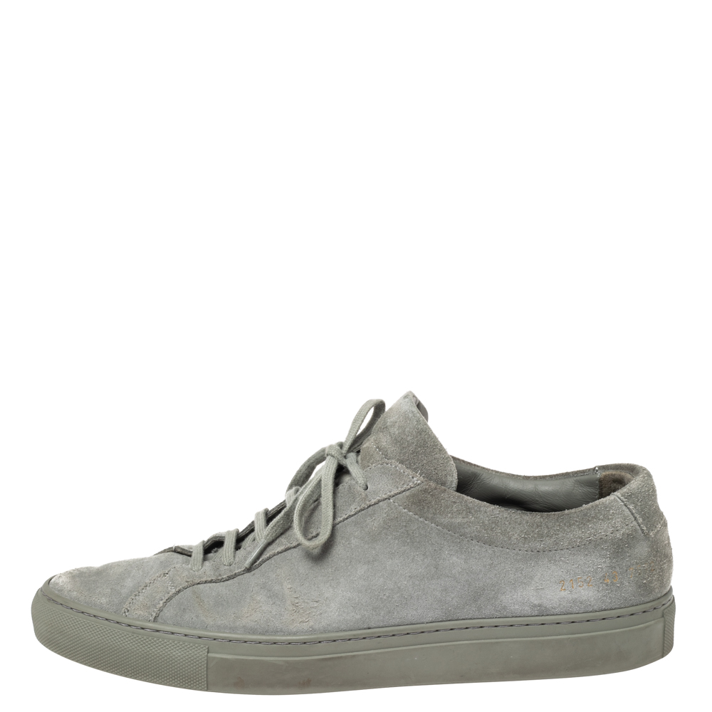 

Common Projects Grey Suede Achilles Lace Up Sneaker Size