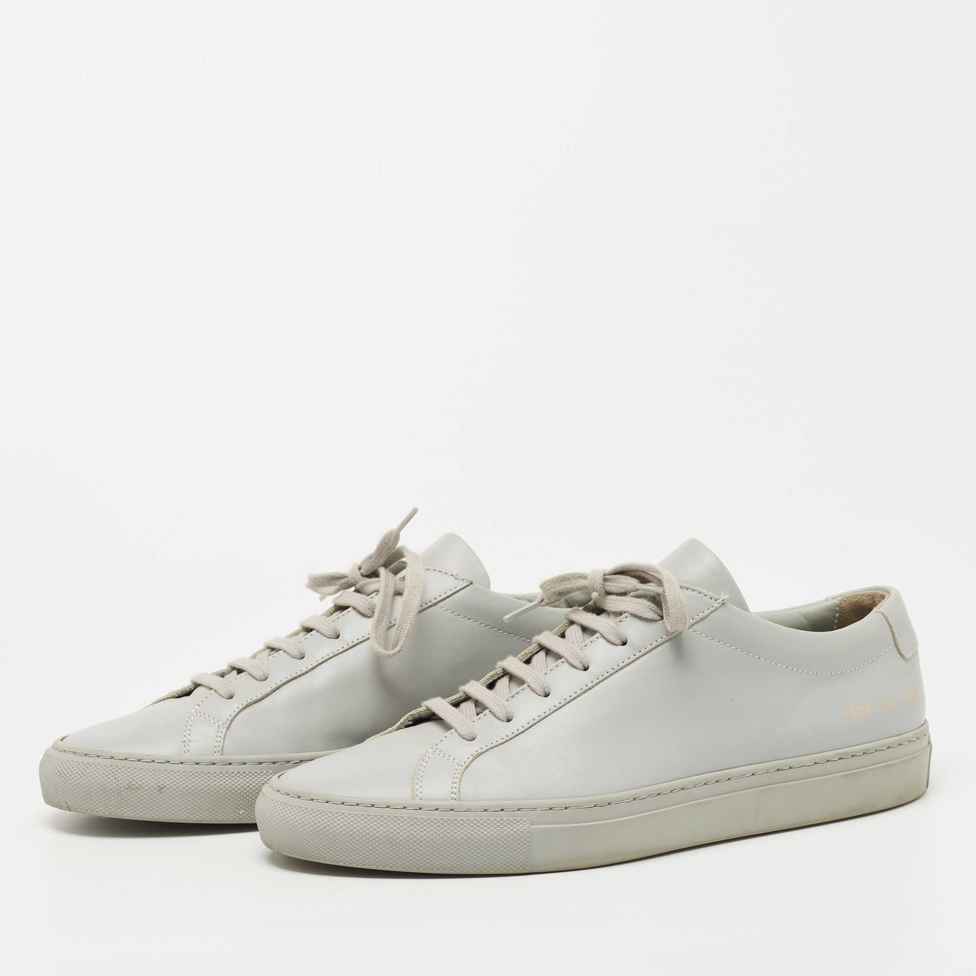 

Common Projects Grey Leather Achilles Sneakers Size